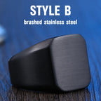 BEIER  Men's High Polished Fashion Man's 316L Stainless Steel Biker Unique Golden Black Square Ring For Men Gift BR8-177