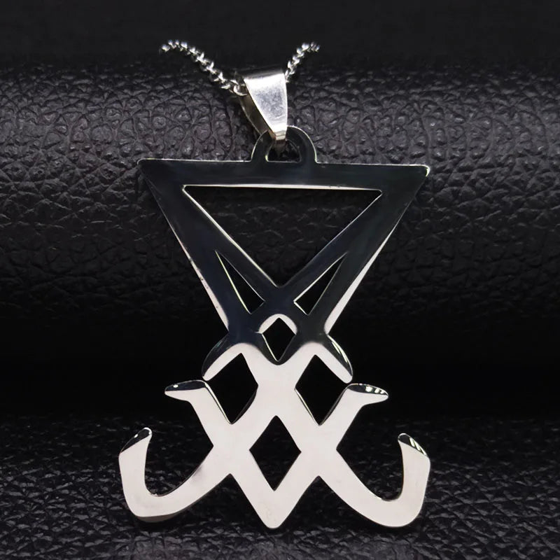 Sigil Lucifer Statement Necklace — Stainless Steel