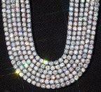 TOPGRILLZ 5MM  Iced Out Bling AAA Zircon 1 Row Tennis Chain Necklace Men Hip hop Jewelry dropshipping