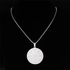 Solomon Seal Protection Pendant — Stainless