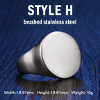 BEIER  Men's High Polished Fashion Man's 316L Stainless Steel Biker Unique Golden Black Square Ring For Men Gift BR8-177
