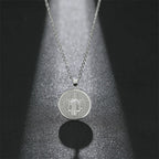 Saint Benedict Medal Cross Necklace — Two-Tone Stainless Steel