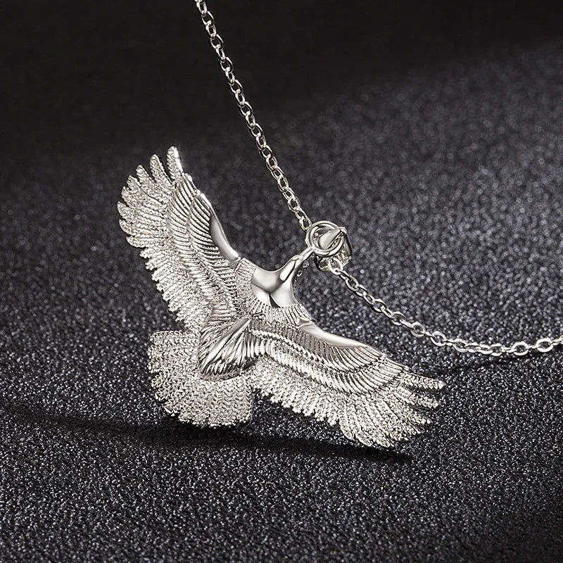 Eagle Pendant Necklace with Choker Chain