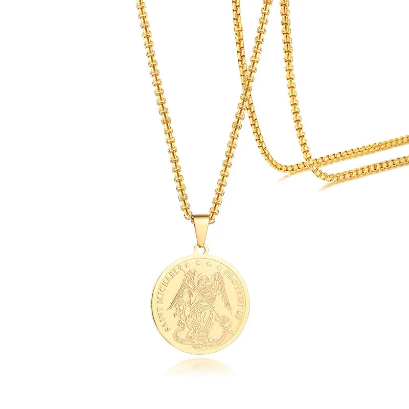 St. Michael Badge Medal Pendant — SS