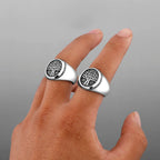 Viking Tree of Life Signet Ring — Stainless Steel