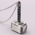 Superhero Thor Necklace Thor's Hammer Mjolnir Pendant Neck Chain Men's Trend Accessories