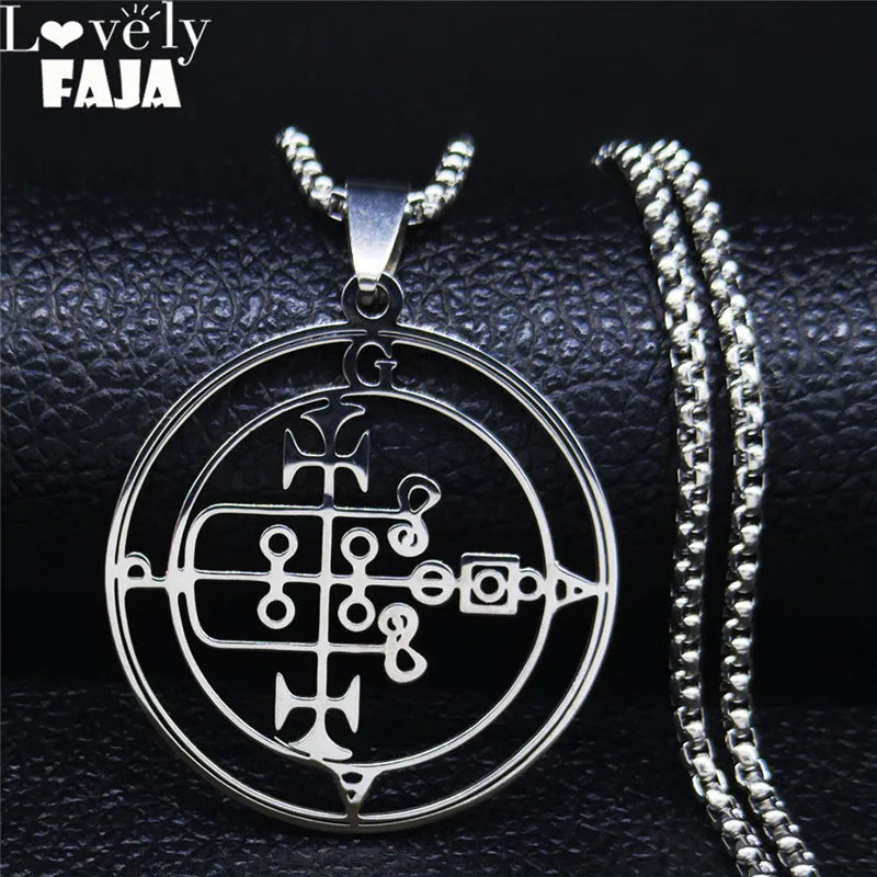 Demon Silver Pendant Seal Men/women Satan Gaap