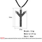 Viking Rune Algiz Double Wolf Pendant — Stainless Steel