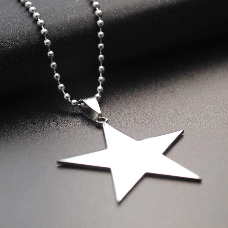 Star Pendant Necklace — Stainless Steel