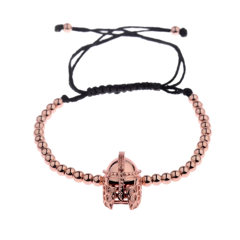 2020 Classic Luxury CZ Black Zircon Long Tubes&4MM Copper Beads Macrame Men Bracelets&Bangles For Women Jewelry Bileklik