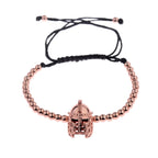 2020 Classic Luxury CZ Black Zircon Long Tubes&4MM Copper Beads Macrame Men Bracelets&Bangles For Women Jewelry Bileklik