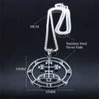 Baphomet Silver Pendant Sigil Samigina Seal Satan