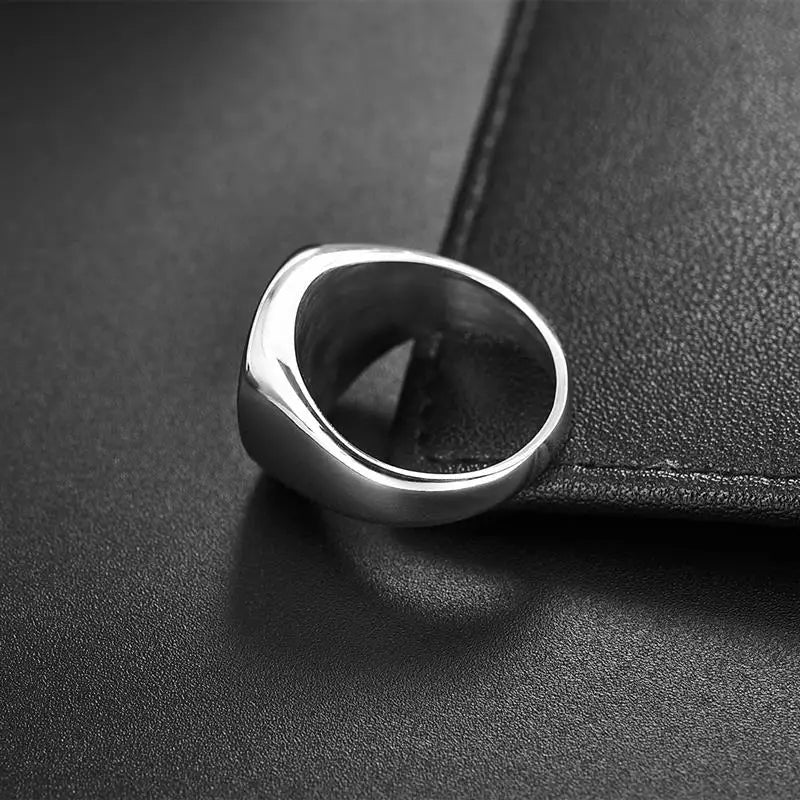 Smooth Signet Ring — Stainless Steel