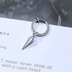 Spike Single Huggie Earrings — Stainless Steel