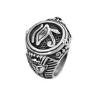 Ancient Egyptian Eye of Horus Signet Ring — Stainless Steel