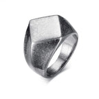 Flat Top Signet Ring — Stainless Steel