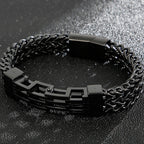 Gold Color Stainless Steel Bracelet for Men 11MM Link Chain Men's On Hand Bands Bracelets Male Jewellery Iron Mannen