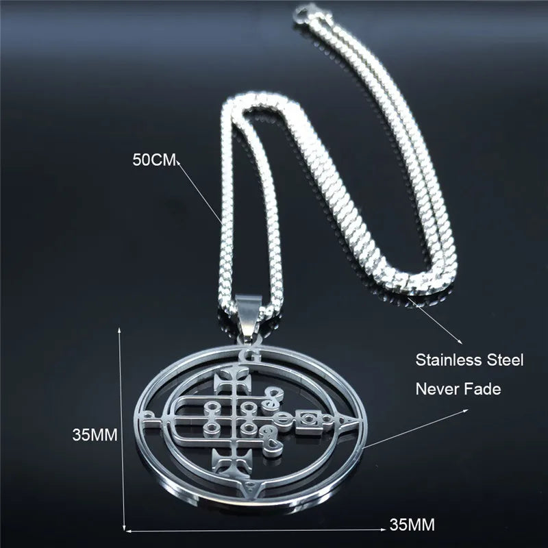 Demon Silver Pendant Seal Men/women Satan Gaap