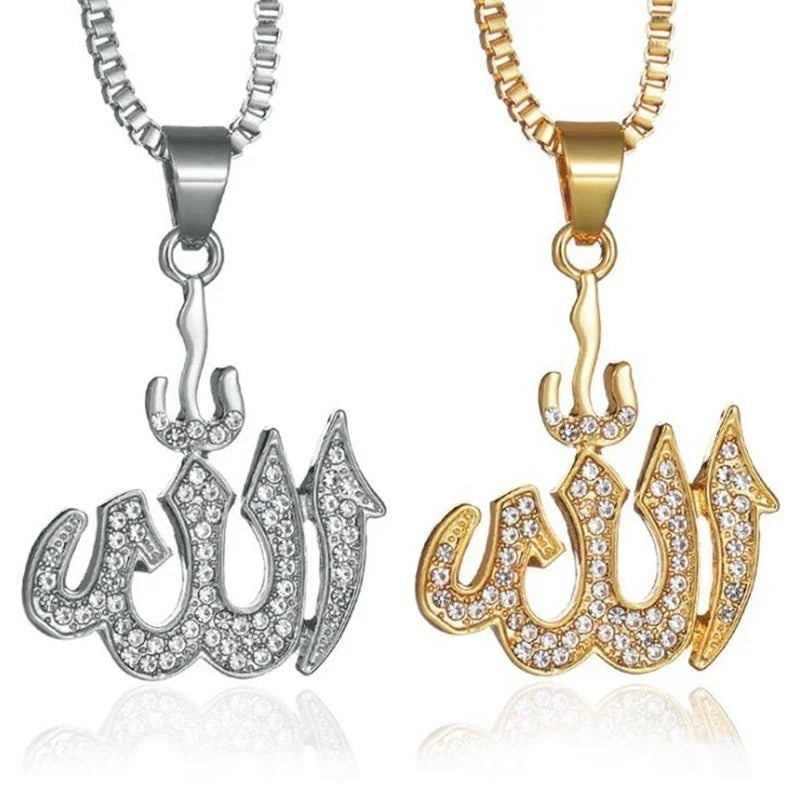Allah Rune Pattern Necklace Pendant — 50cm Length