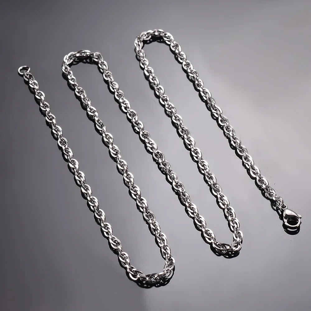 Minimal Stainless Steel Square Chain 3mm