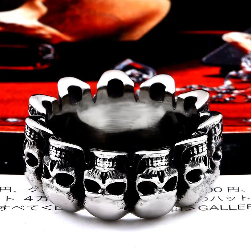 Skull Ring — Stainless Steel Punk Biker