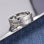 My Shape Punk Razor Blade Ring for Men Women Silver Color Stainless Steel Finger Rings Fashion Hippop Party Jewelry