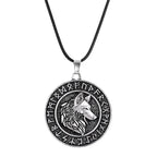 Viking Vegvisir Rune Compass Pendant — Stainless Steel