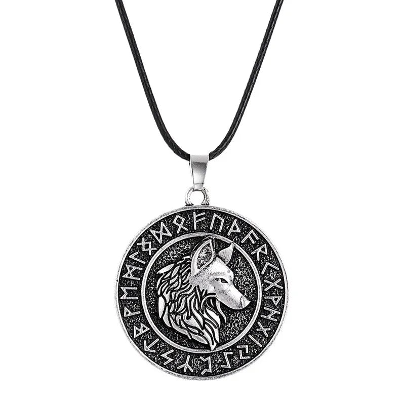 Norse Vikings Pendant Stainless Steel Vegvisir Compass Nordic Runes Odin Men Women Necklace Gift