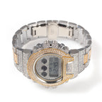 Hip Hop Full Iced Out Men Watches Stainless Steel Fashion Luxury Rhinestones Quartz Square Wristwatches Business Watch