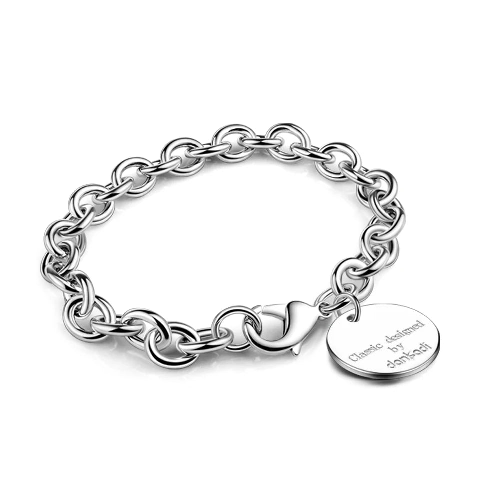 Hot Sales Charm Bracelets for Women Fashion 100% 925 Sterling Silver Love Heart Knot Cuff Bangle Bracelet Jewelry Gift Pulseira