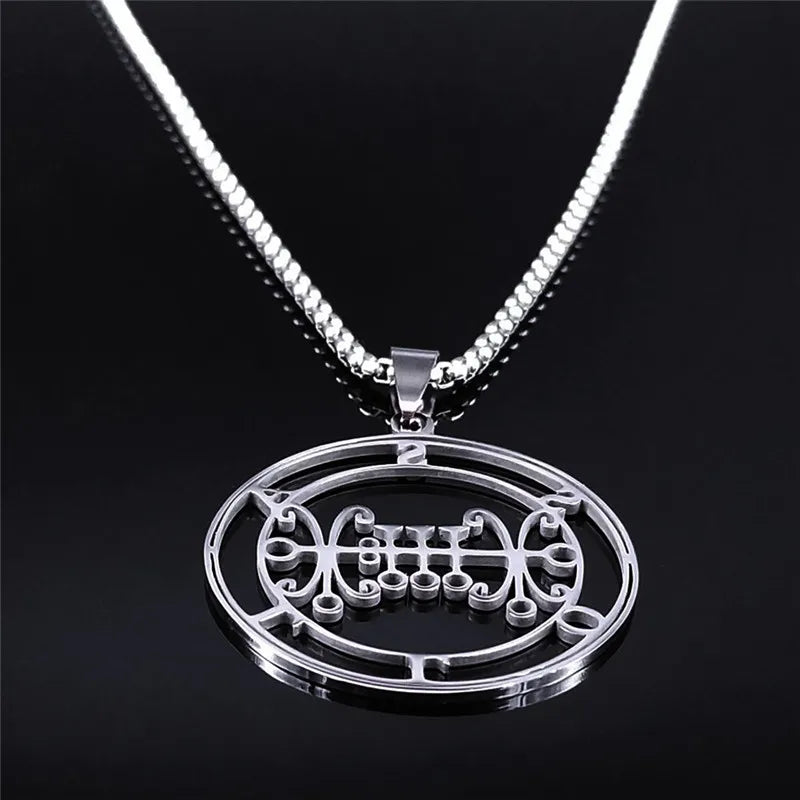 Baphomet Steel Pendant Seal Sallos Men/women Satan