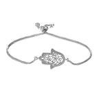 Iced Out Hamsa Copper Bracelet — Adjustable