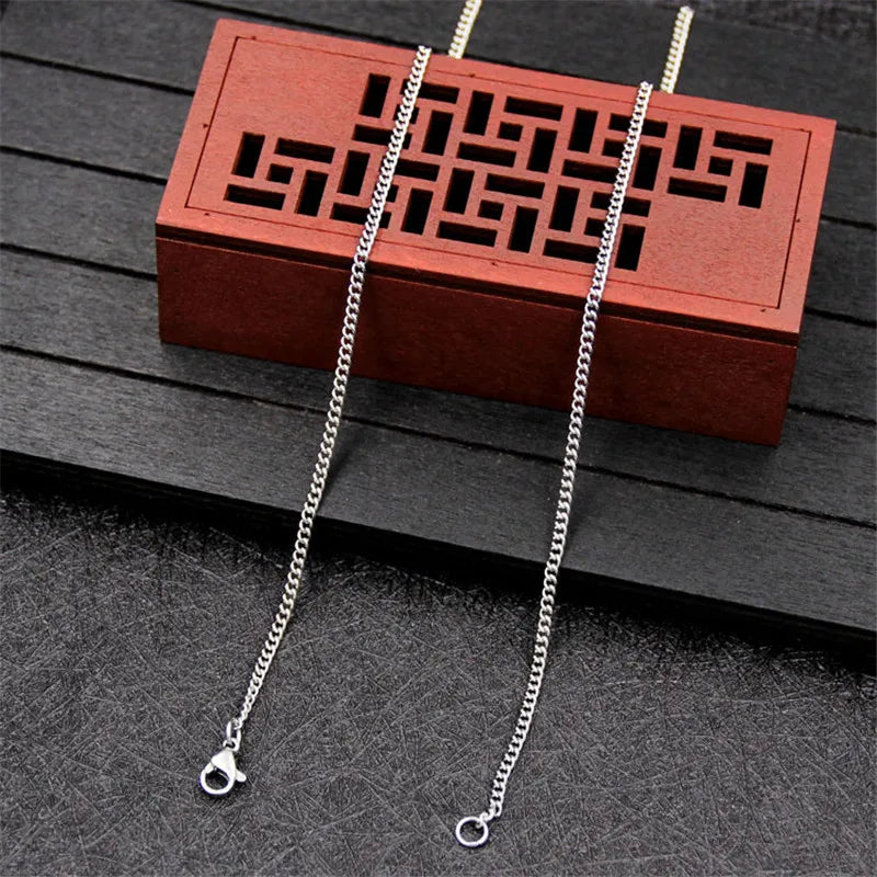Minimal Side Chain Necklace 1.9mm — Stainless Steel