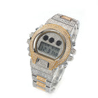 Hip Hop Full Iced Out Men Watches Stainless Steel Fashion Luxury Rhinestones Quartz Square Wristwatches Business Watch