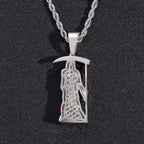 Iced Out Grim Reaper Pendant Necklace