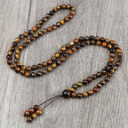 108 Black Lava Onyx Stone Beaded Prayer Bracelet & Necklace For Men Women 6mm Natural Stone Bracelet Charm Jewelry Gift
