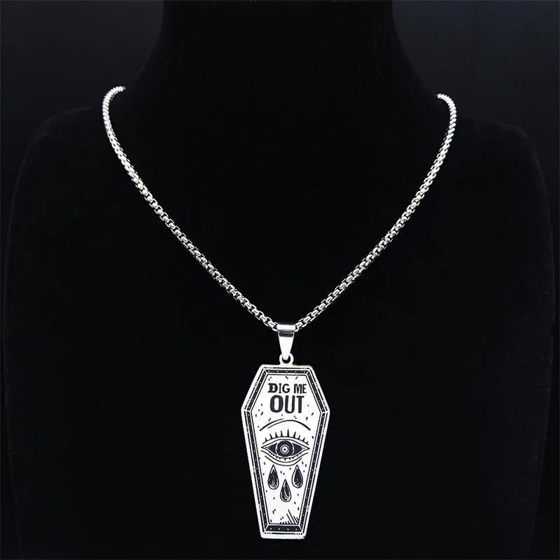 Silver Chain Dark Punk Dig Out Coffin Eyes Tears