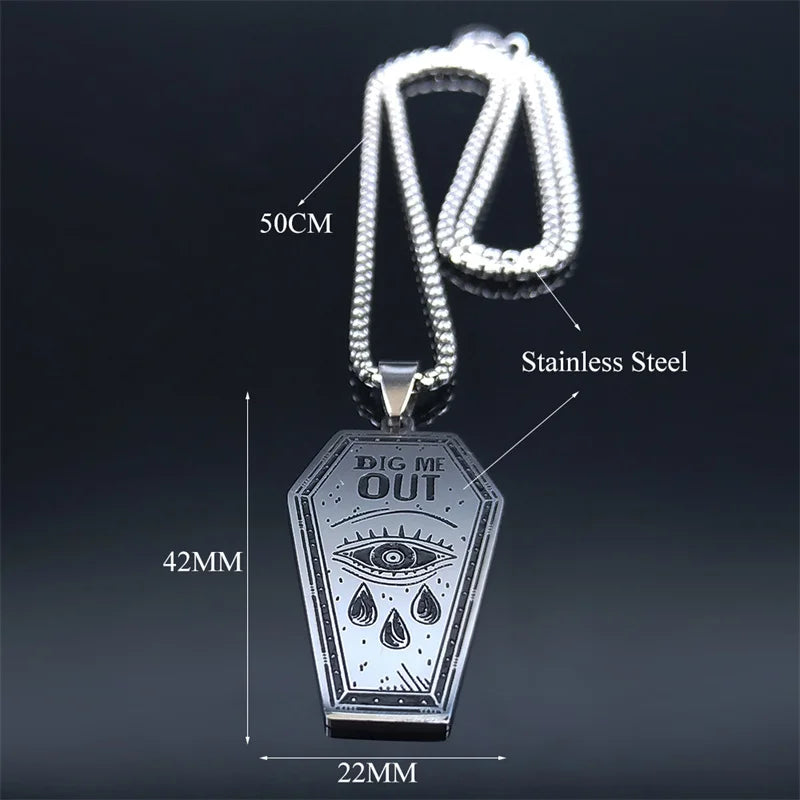 Silver Chain Dark Punk Dig Out Coffin Eyes Tears