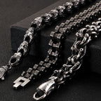 Heavy Stainless Steel Cross Bracelet for Man 23CM Long 13MM Wide Bicycle Chain Men's Bracelets Accessories Vintage