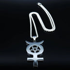 Star Steel Pendant Inverted Mercury Pentagram
