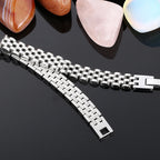 Stainless Steel Bracelet for Man Women 10MM Wide Length Adjustable Link Chain Men's Bracelets Jewellery Mannen Armband