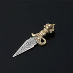 BOCAI Real Solid 100% S925 Silver Jewelry Pendant Buddhist Supplies Vajra Axe and Bead Necklace Diy Beaded Accessories