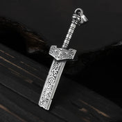 Broken Sword Pendant Necklace — Stainless Steel