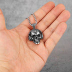 Headphone Skull Pendant Necklace — Stainless Steel