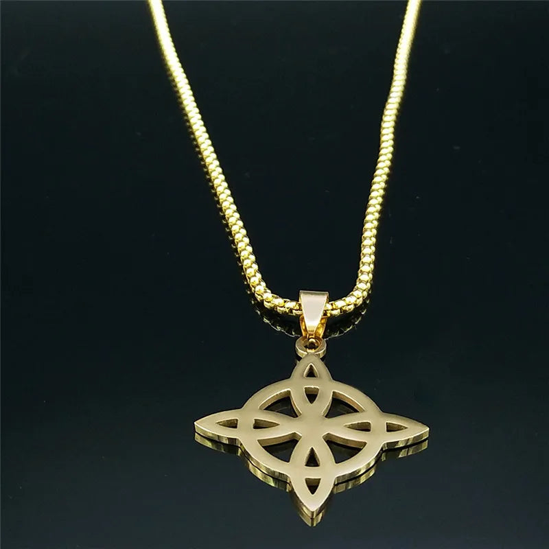 Knot Gold Chain Witchcraft Witch's Geometry Long