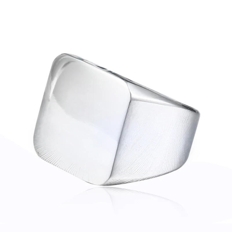 BEIER  Men's High Polished Fashion Man's 316L Stainless Steel Biker Unique Golden Black Square Ring For Men Gift BR8-177