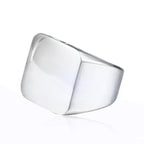 BEIER  Men's High Polished Fashion Man's 316L Stainless Steel Biker Unique Golden Black Square Ring For Men Gift BR8-177