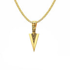 Arrowhead Tribal Spear Pendant — Stainless