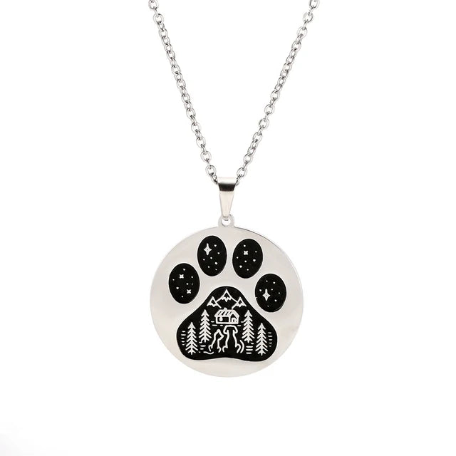 Wolf Cat Claw Pendant Necklace — Stainless Steel