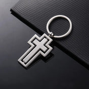 Religious Rotating Cross Keychain — Metal Car Key Holder